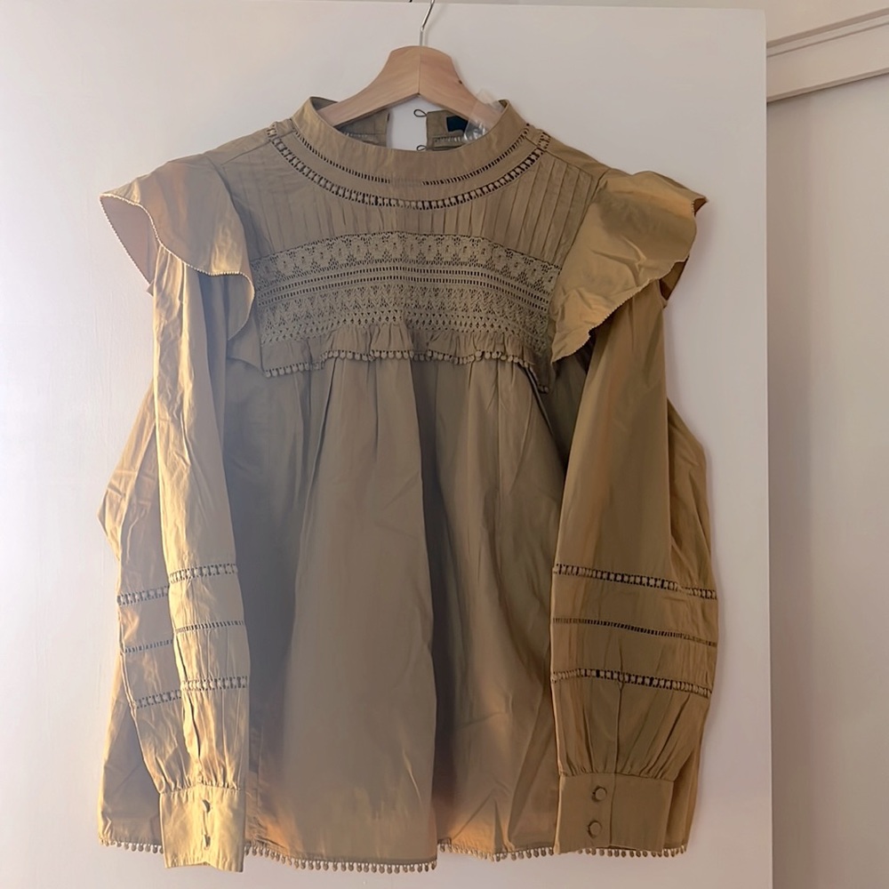 J.Crew blouse, tan, new with tags